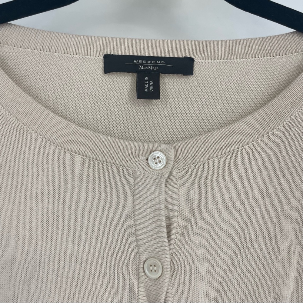 Maxmara Weekend Medium Knit Button Up Sweater Car… - image 3
